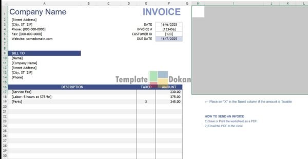 Invoices Template